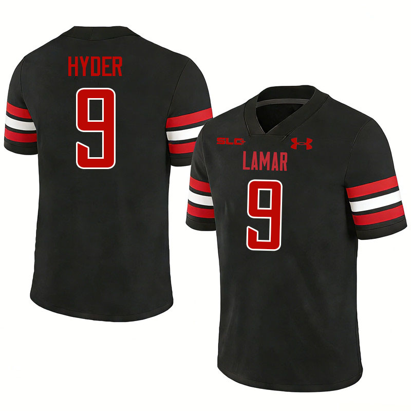 Lamar Cardinals #9 JaCorey Hyder College Football Jerseys,Uniforms-Black